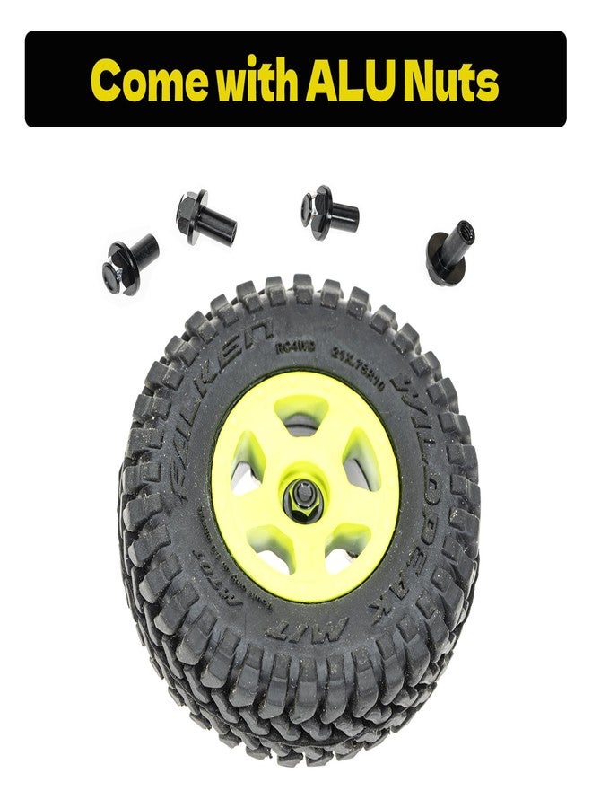 RampCrab Hex Wheel hubs Extension kit +5mm for SCX24 AX24, Brass Extended Hex Hub Wheel Spacers, Upgrades Parts for SCX24 Bronco Deadbolt JLU C10 AX24, 1/24 RC Crawler Car Upgrades Accessories (Black) - Image 5